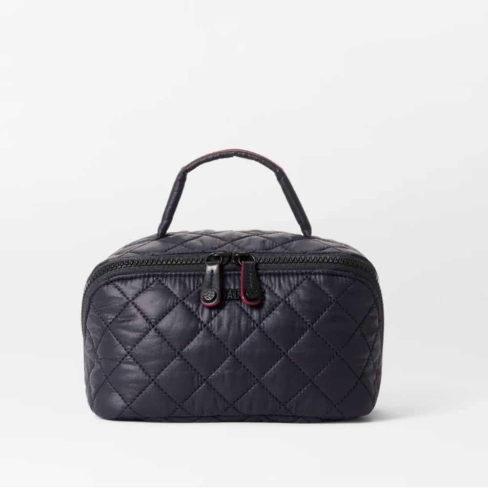 NWOT MZ Wallace Quilted Black Cosmetic Case